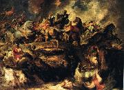 RUBENS, Pieter Pauwel Battle of the Amazons oil painting reproduction